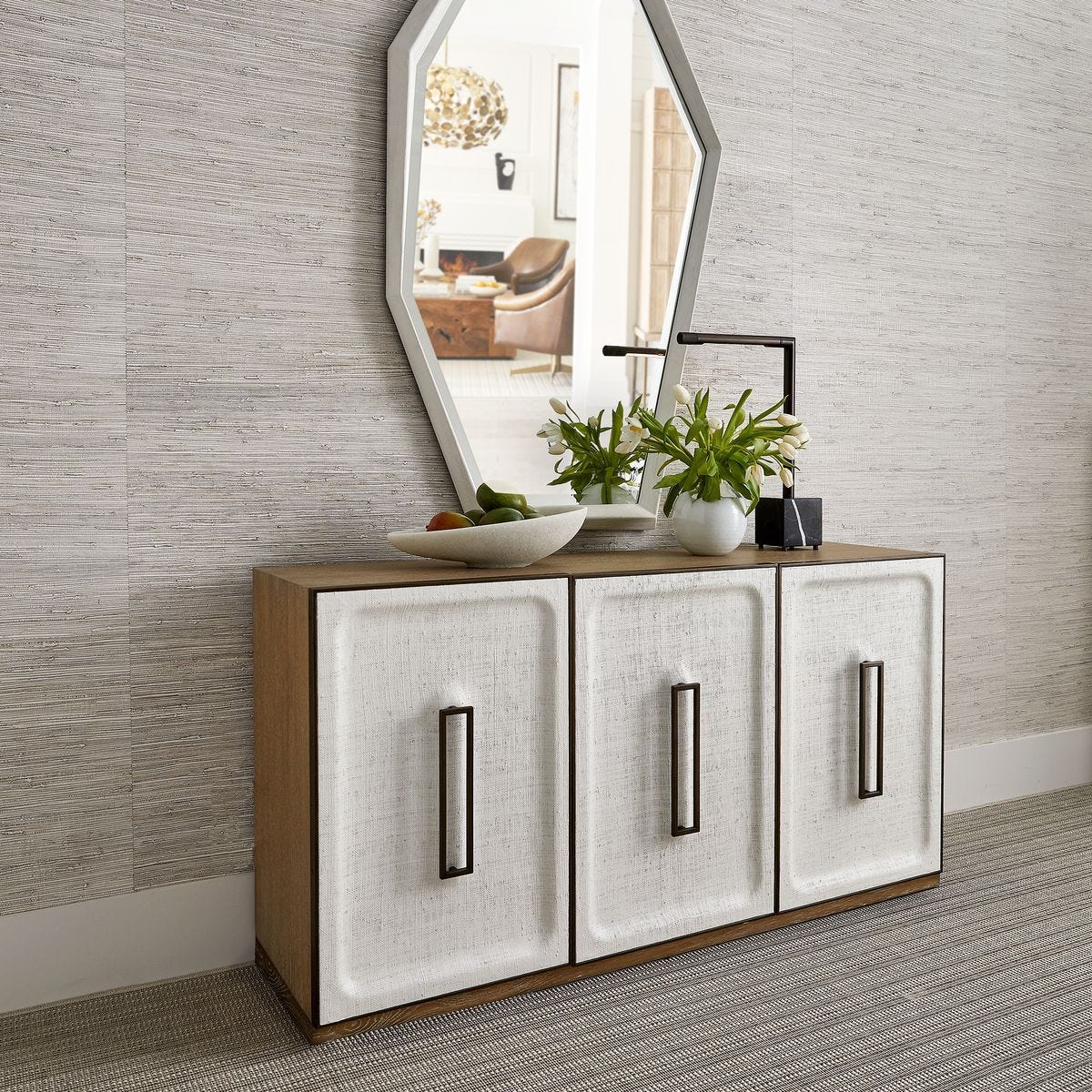White Linen 3 Door Cabinet - undefined