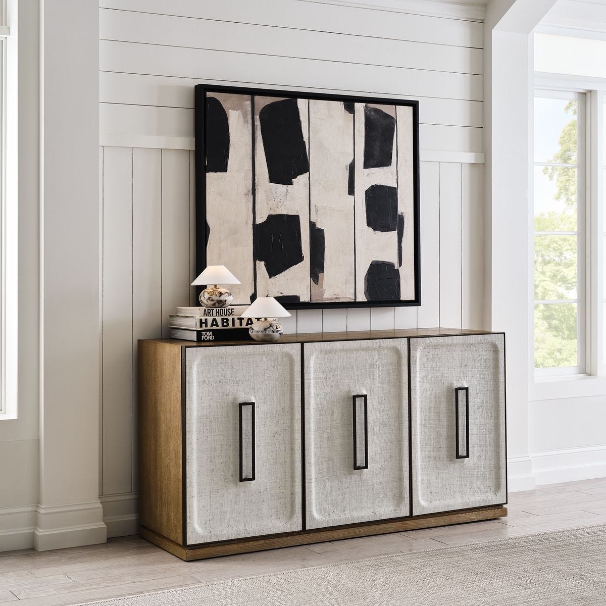 White Linen 3 Door Cabinet - undefined