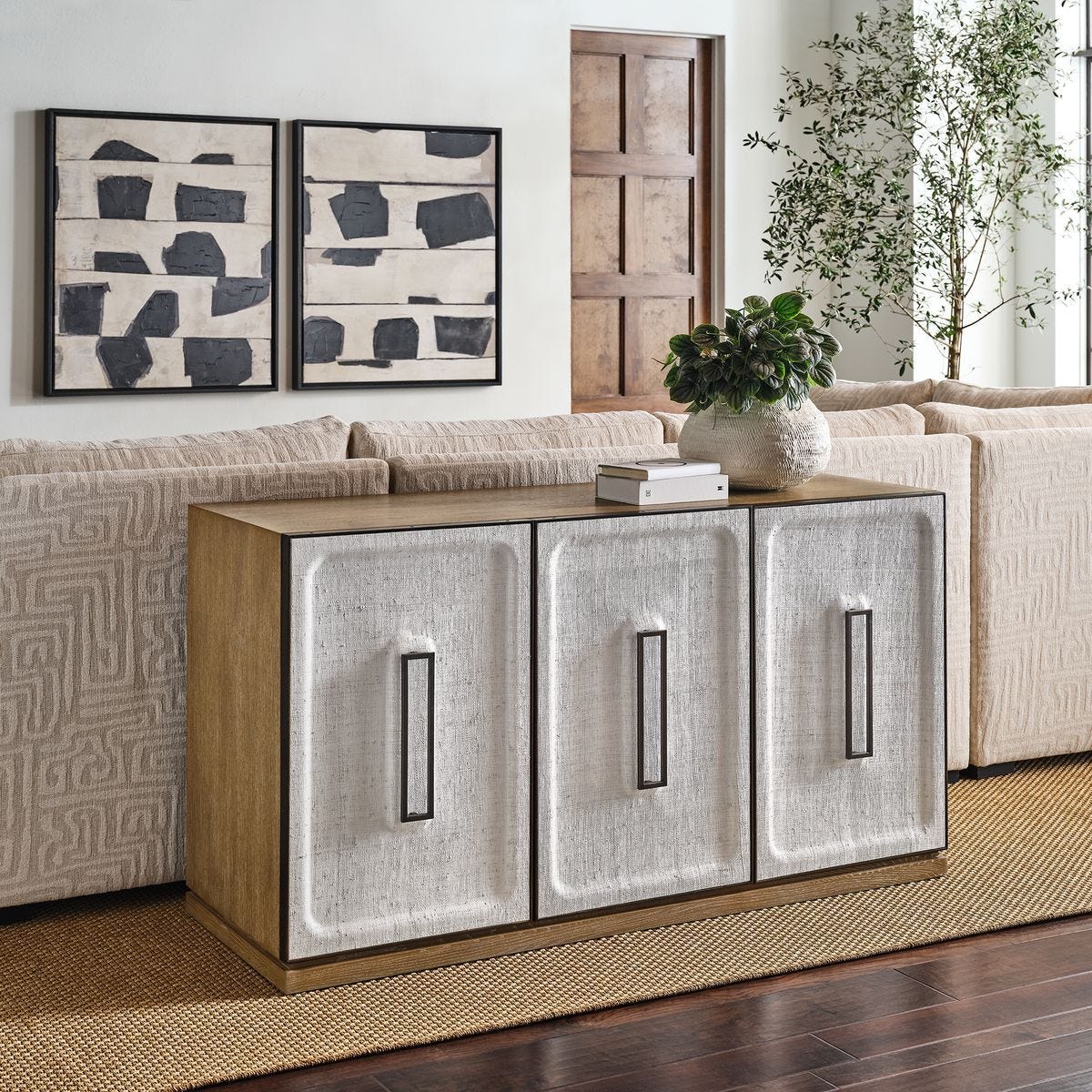 White Linen 3 Door Cabinet - undefined