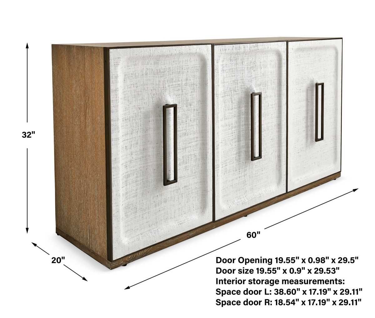 White Linen 3 Door Cabinet - undefined