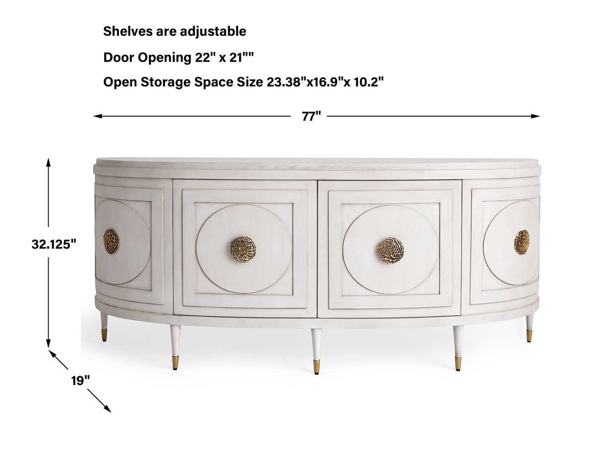 Paris Console Cabinet in White - Large - undefined