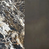 Equilateral Side Table Marble/Bronze - undefined
