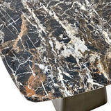 Equilateral Side Table Marble/Bronze - undefined