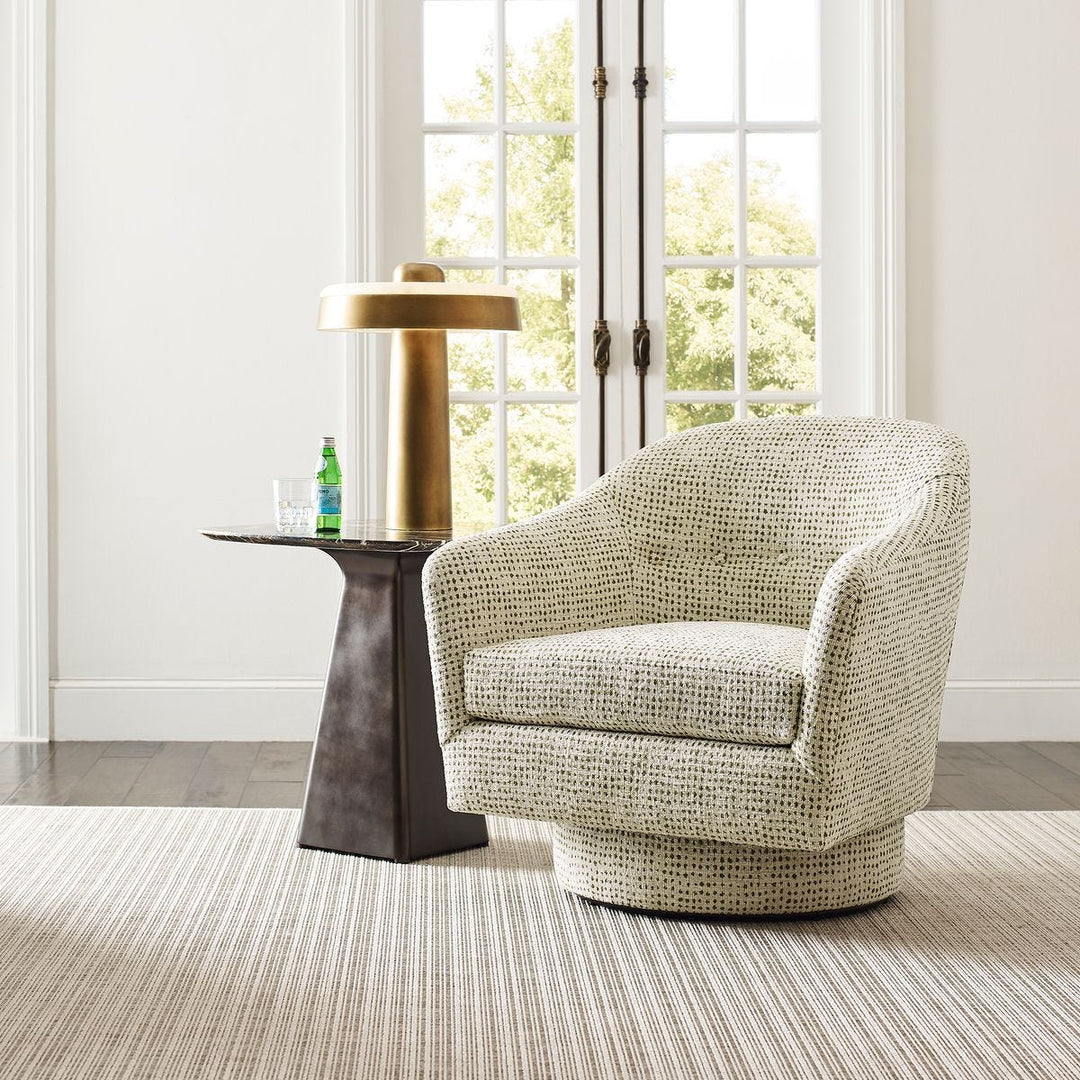 Equilateral Side Table Marble/Bronze - undefined