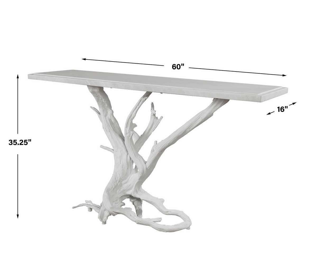 Big Sur Console Table - Matte White - undefined