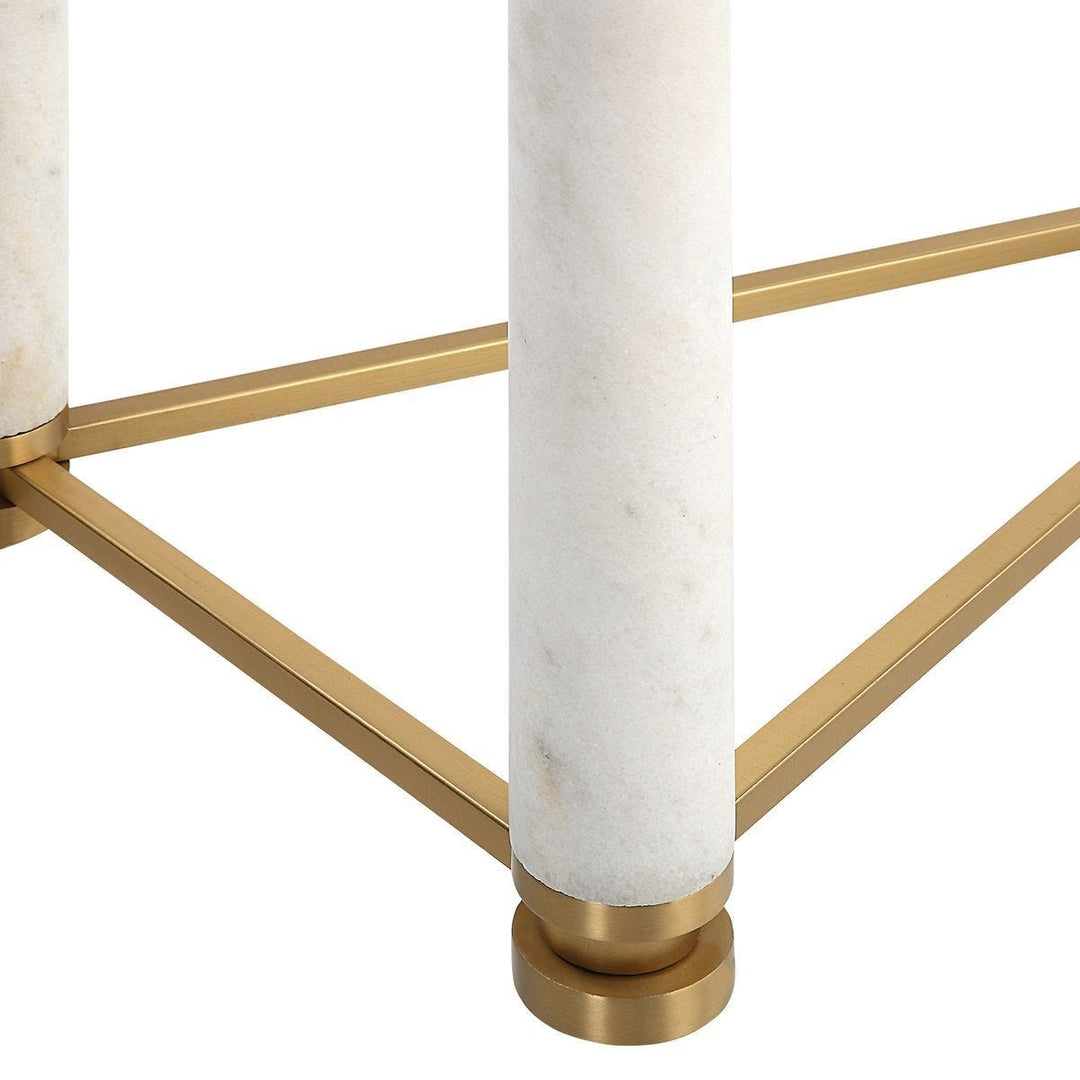 White Pillar Console Table - undefined