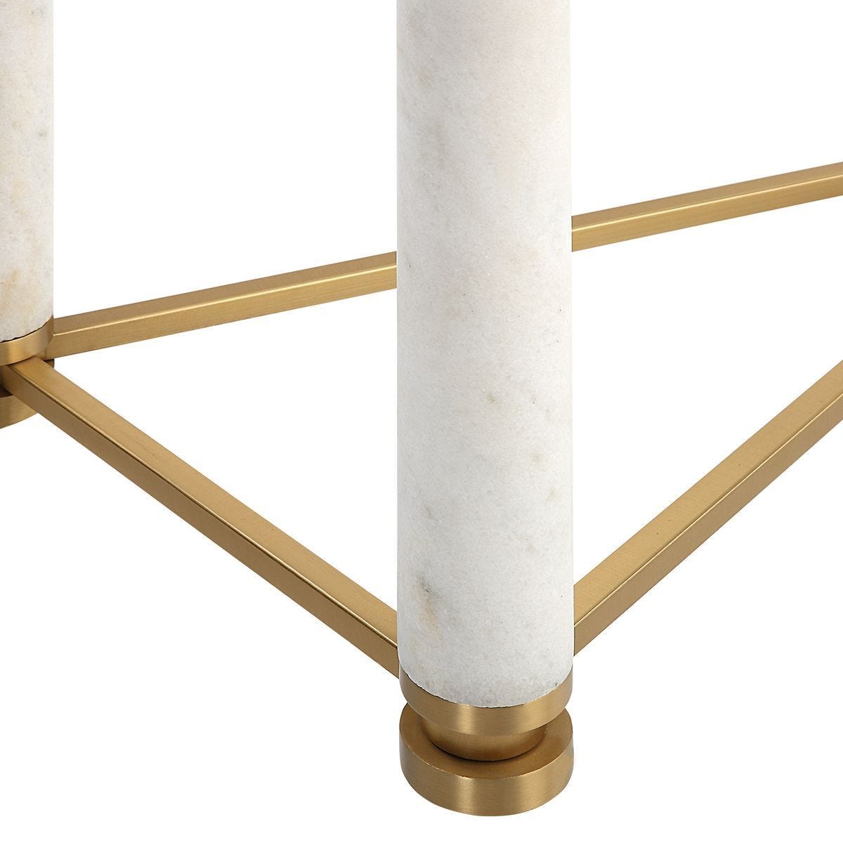 White Pillar Console Table - undefined