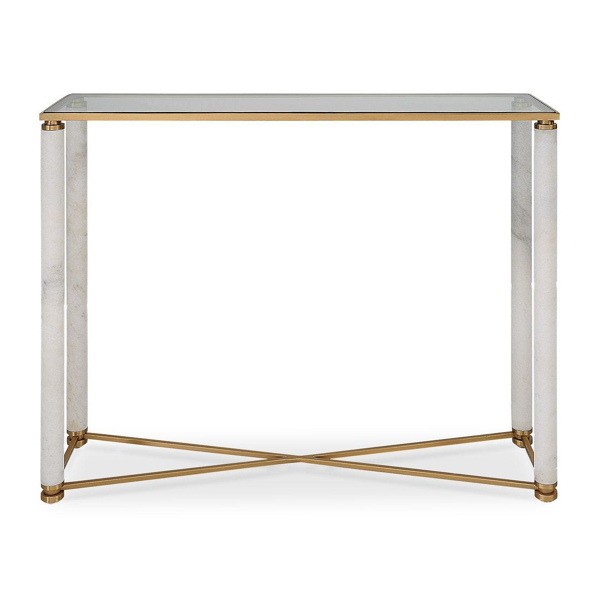 White Pillar Console Table - undefined