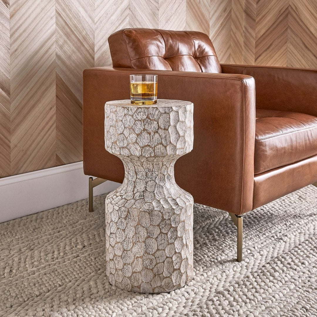 Whittled Accent Table - undefined