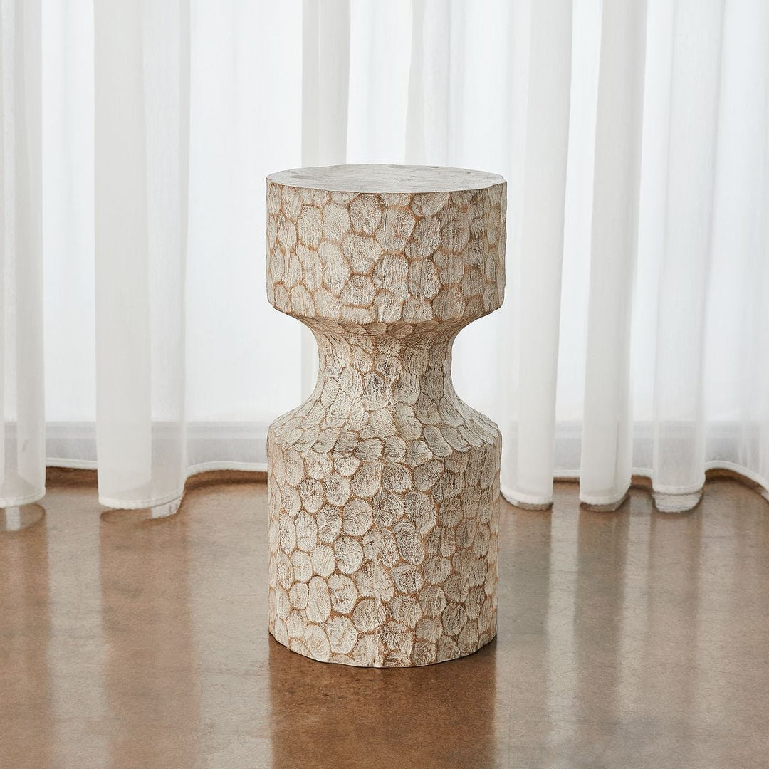 Whittled Accent Table - undefined