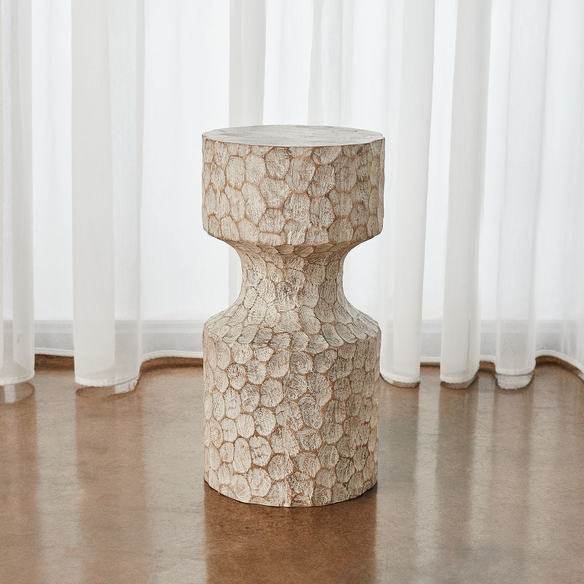 Whittled Accent Table - undefined