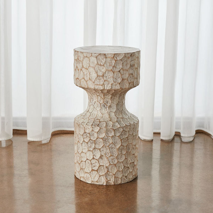 Whittled Accent Table - undefined