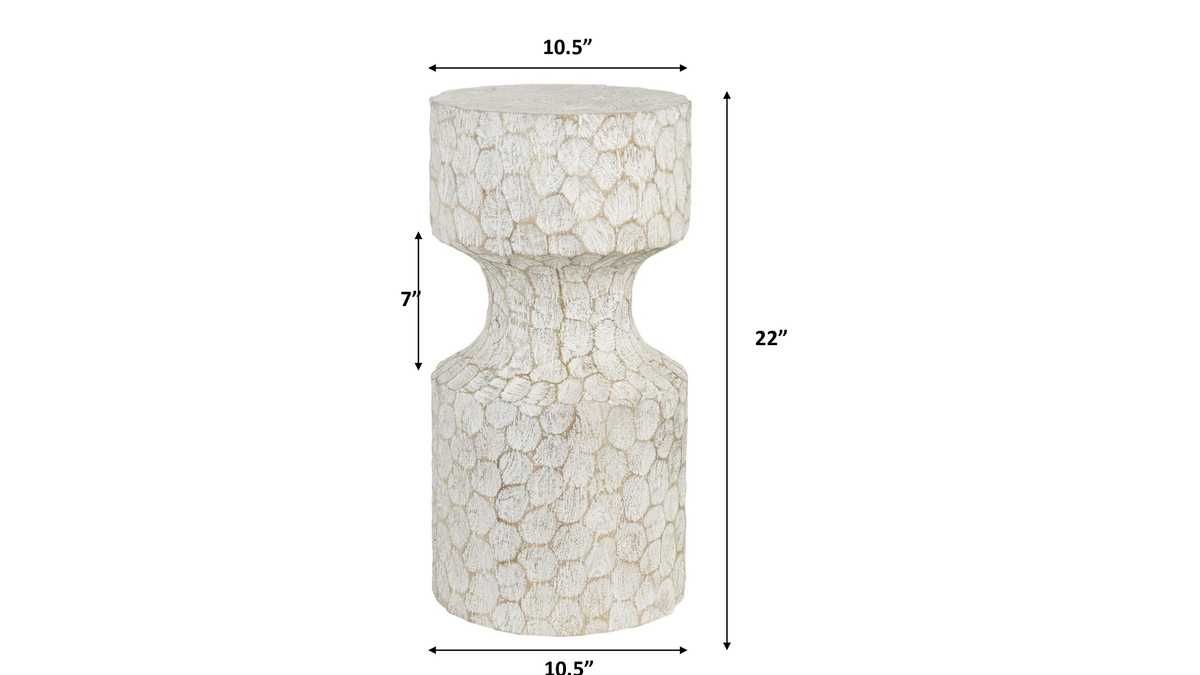 Whittled Accent Table - undefined