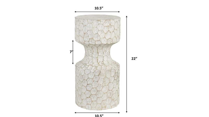 Whittled Accent Table - undefined