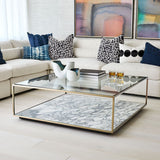 Floating Plane Coffee Table - Marble/Brass - undefined