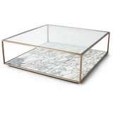 Floating Plane Coffee Table - Marble/Brass - undefined
