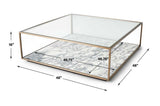 Floating Plane Coffee Table - Marble/Brass - undefined