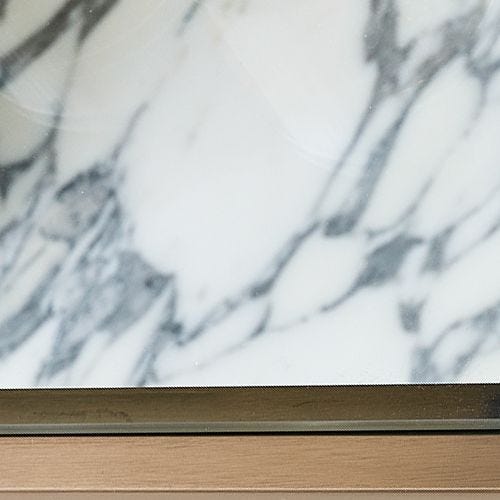 Floating Plane Coffee Table - Marble/Brass - undefined