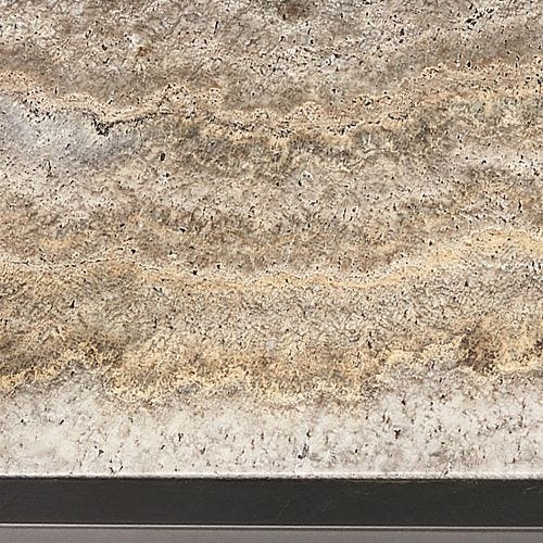 Floating Plane End Table - Travertine/Bronze - undefined