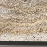 Floating Plane End Table - Travertine/Bronze - undefined