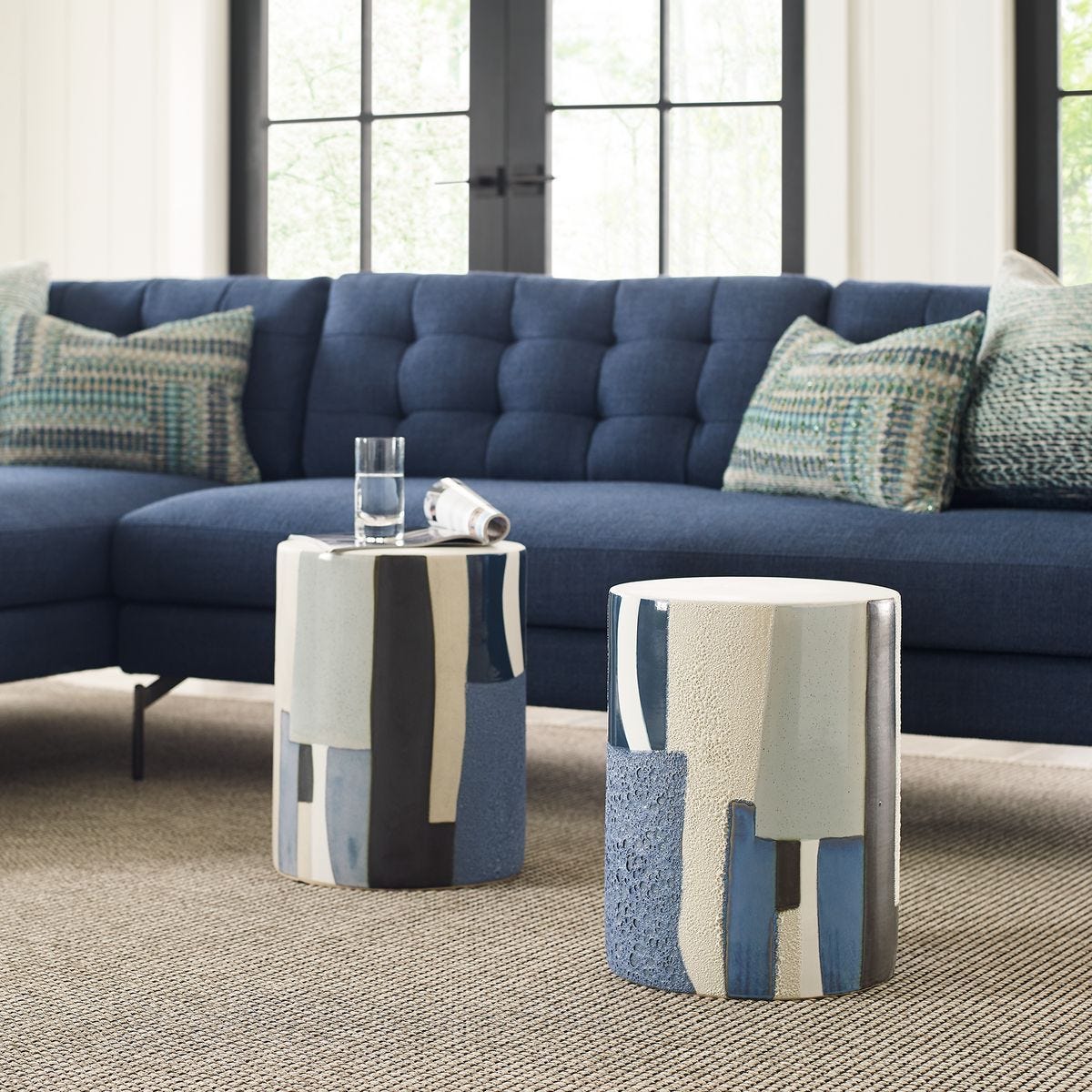 Graph Side Table in Blue - undefined
