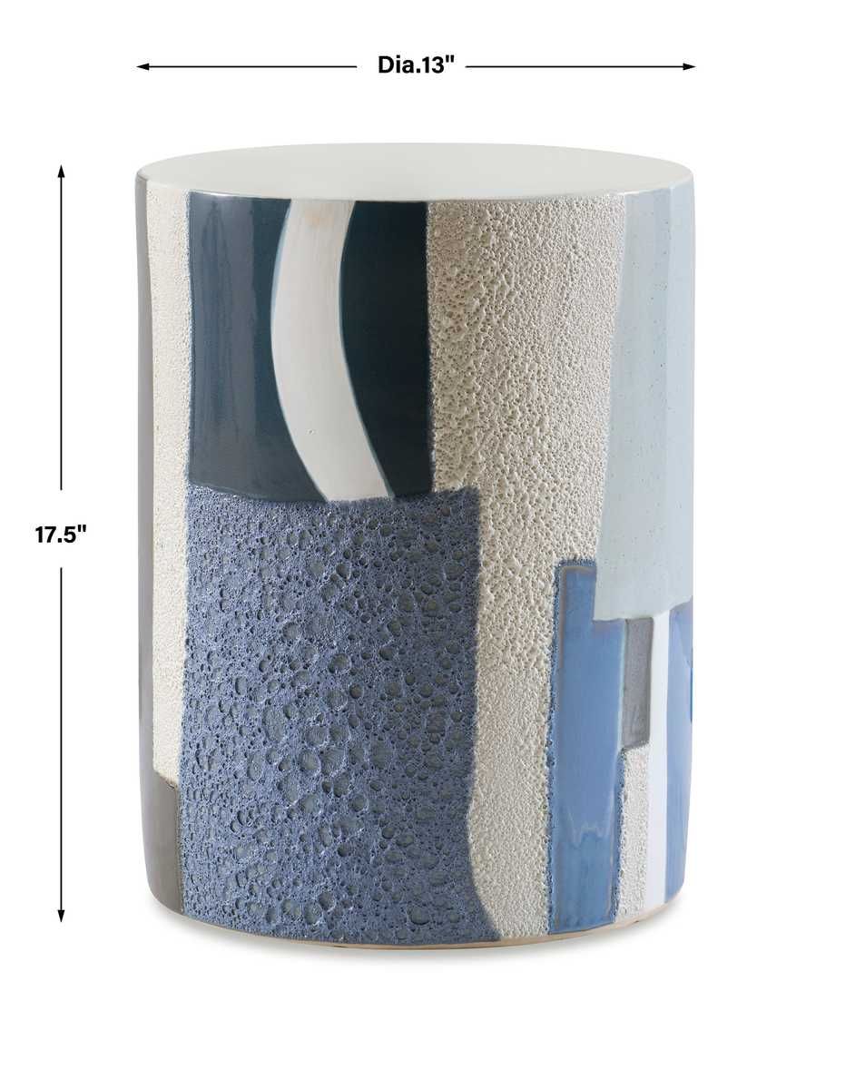 Graph Side Table in Blue - undefined