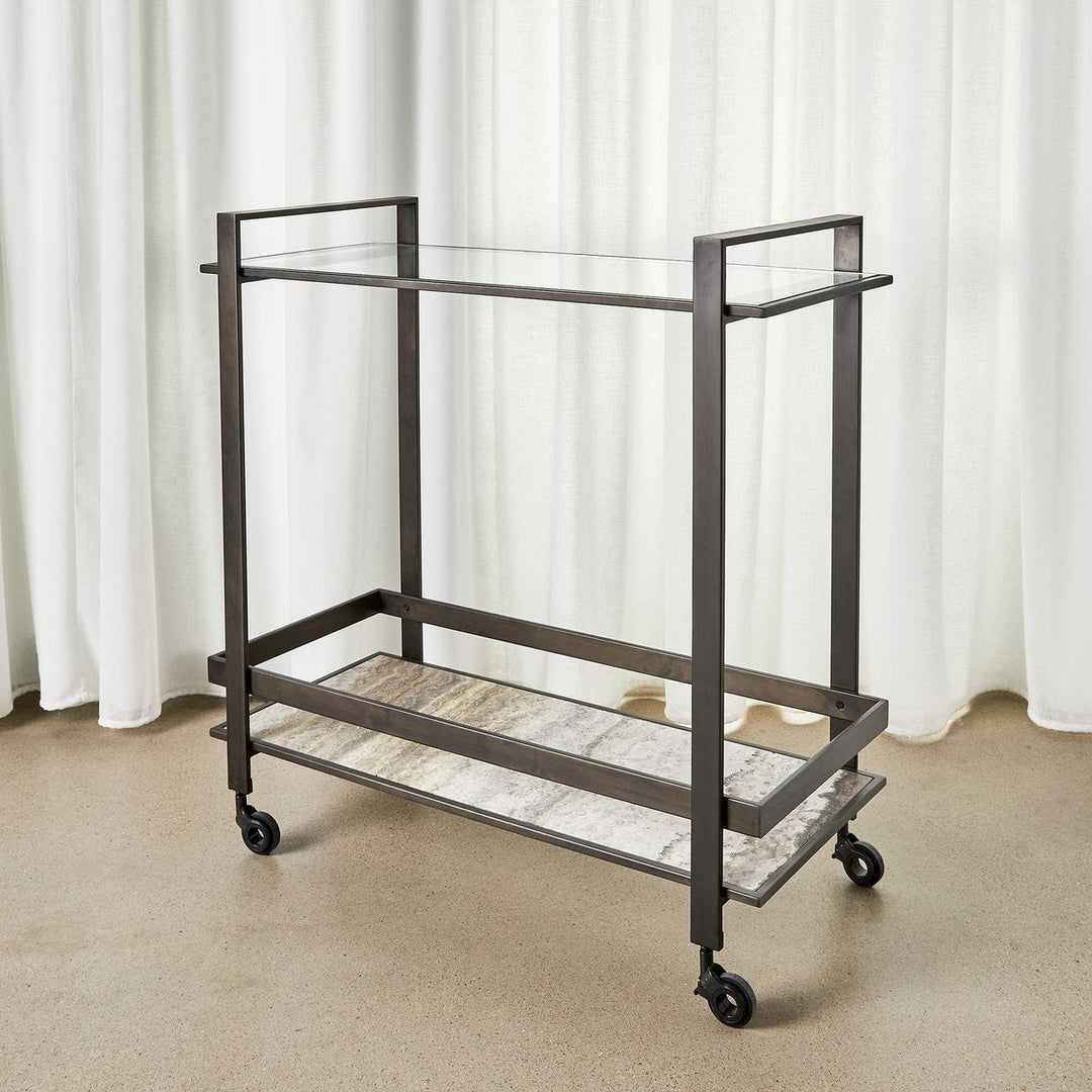 Roll Along Bar Cart - Bronze - undefined