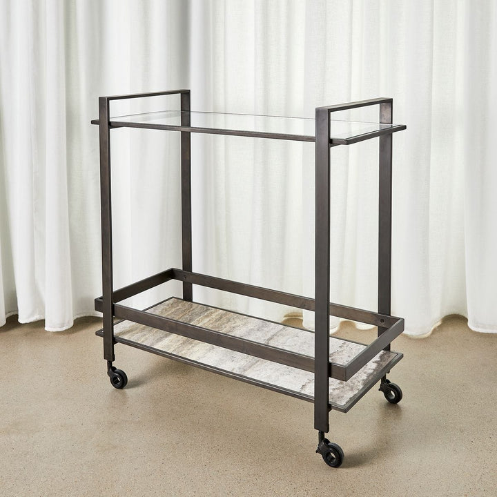 Roll Along Bar Cart - Bronze - undefined