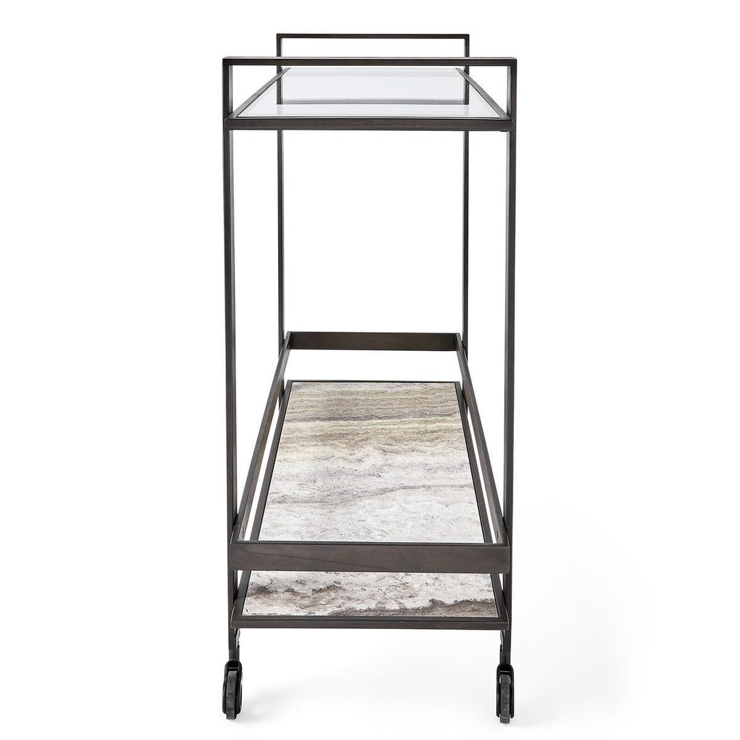 Roll Along Bar Cart - Bronze - undefined