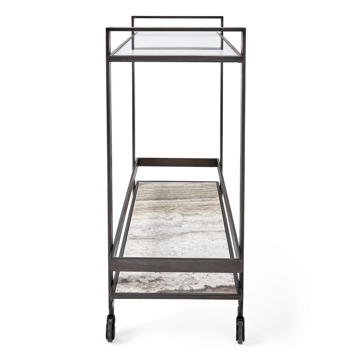 Roll Along Bar Cart - Bronze - undefined