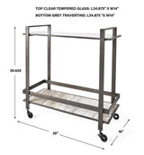 Roll Along Bar Cart - Bronze - undefined