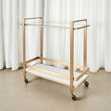 Roll Along Bar Cart - Brass - undefined
