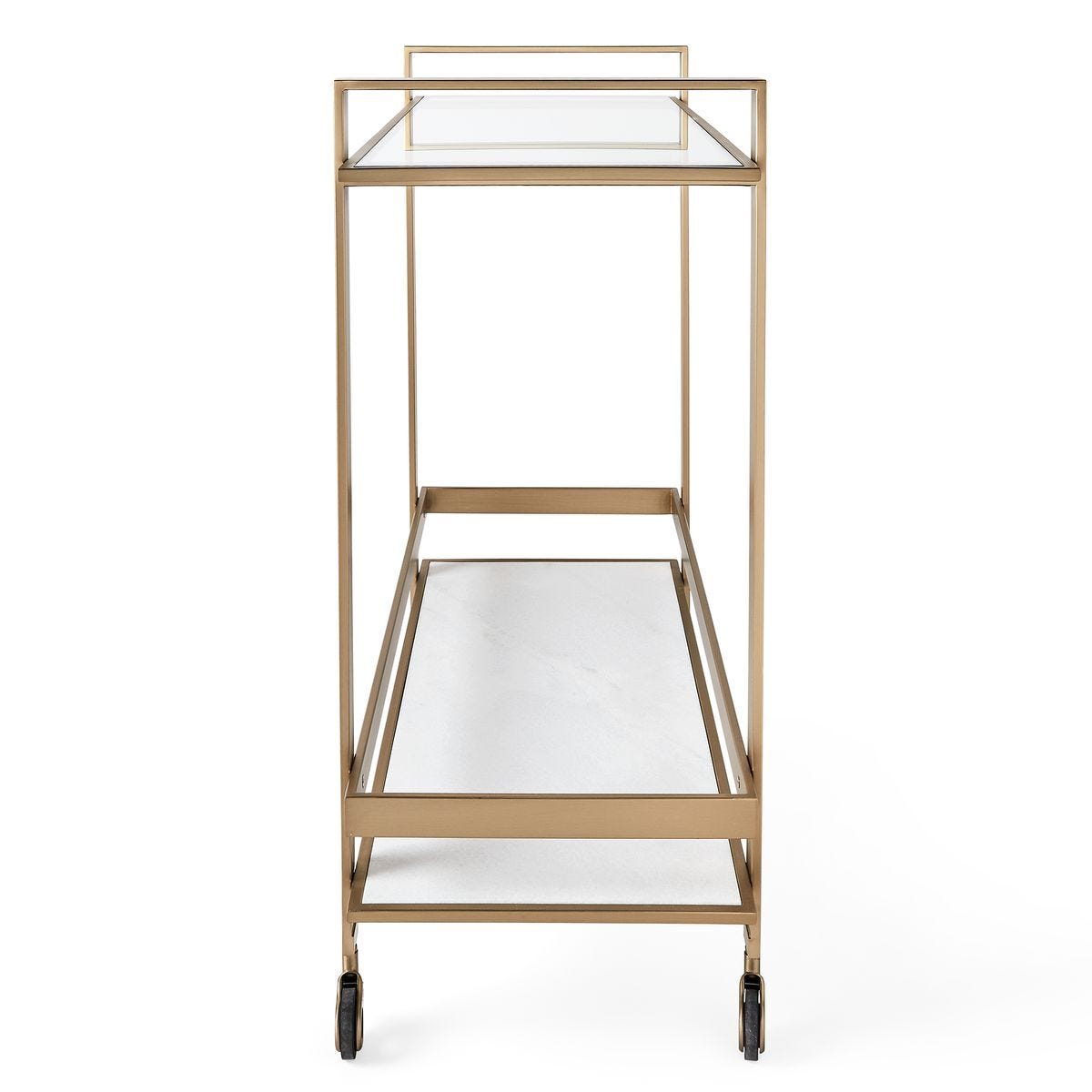 Roll Along Bar Cart - Brass - undefined