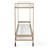 Roll Along Bar Cart - Brass - undefined