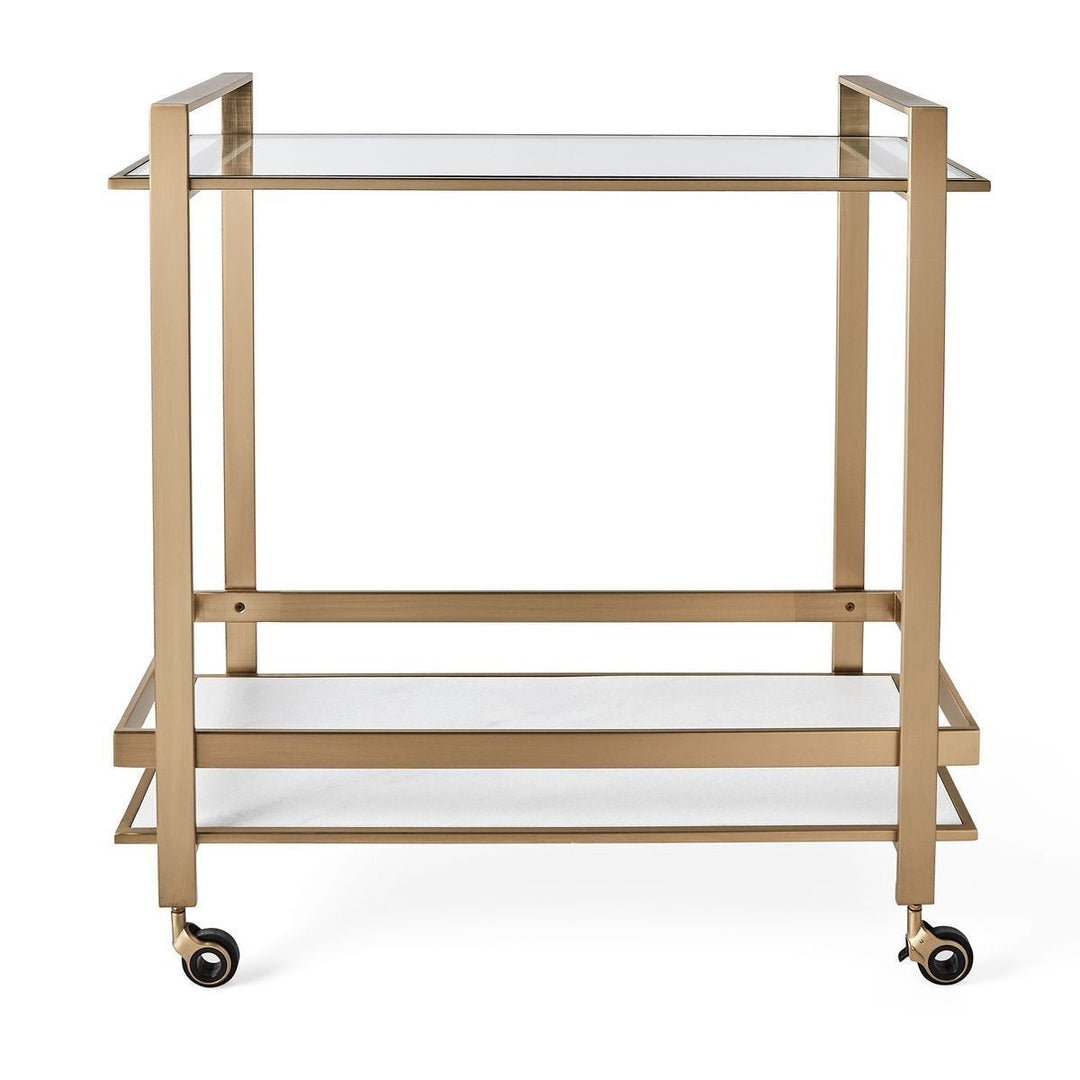 Roll Along Bar Cart - Brass - undefined