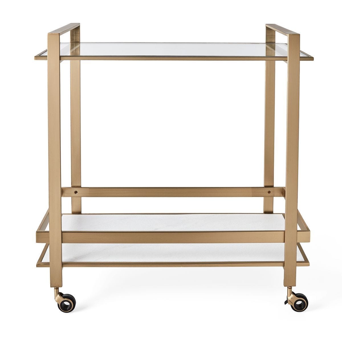 Roll Along Bar Cart - Brass - undefined