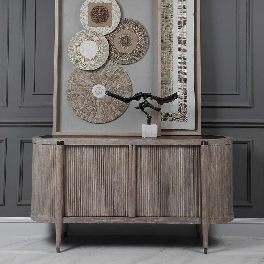Tambour Cabinet - Natural Wash - undefined