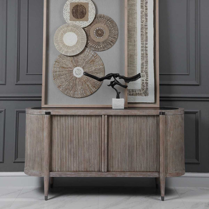 Tambour Cabinet - Natural Wash - undefined