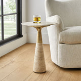 Pier Accent Table - Beige Travertine - undefined
