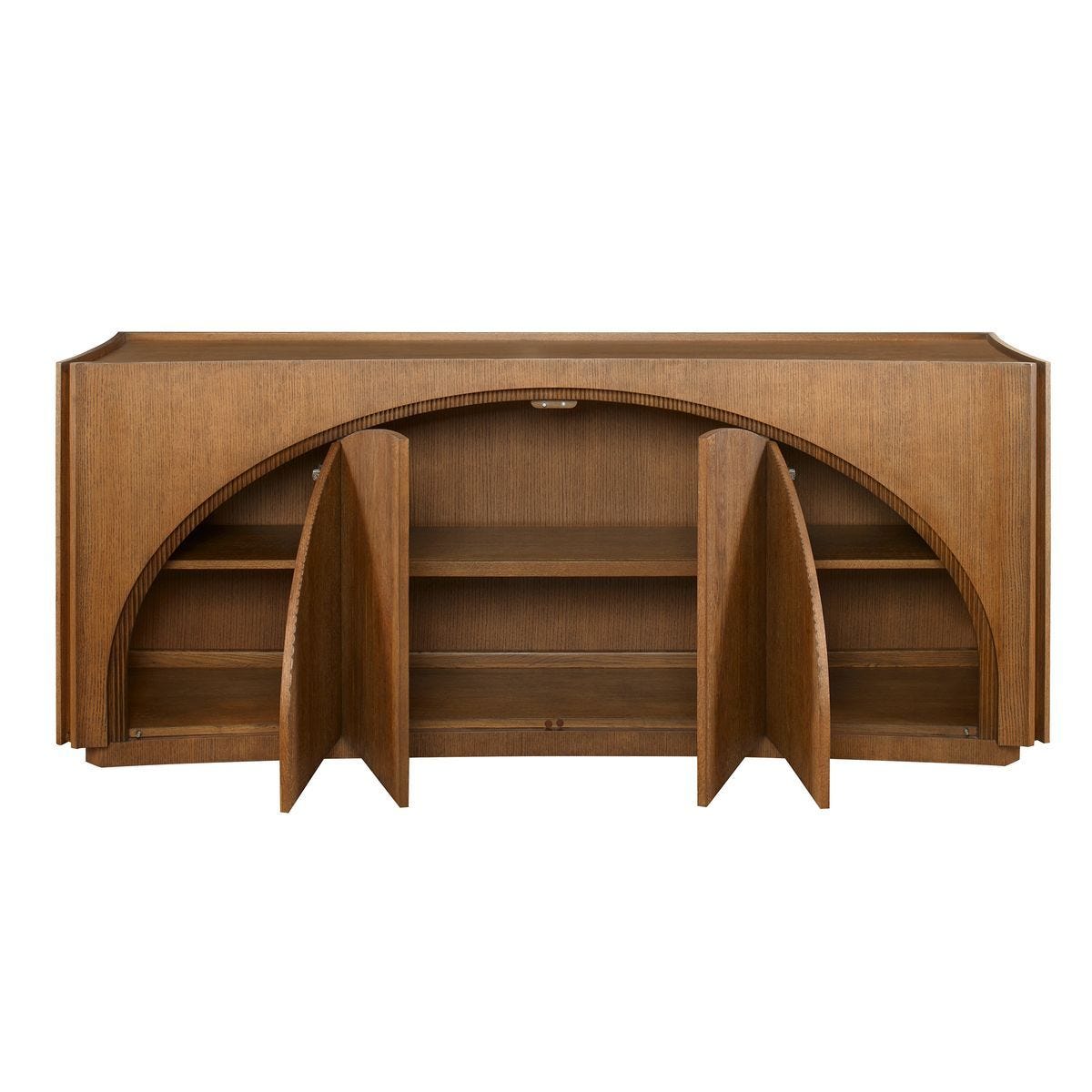 High Light, Lighted 4 Door Console Cabinet - undefined