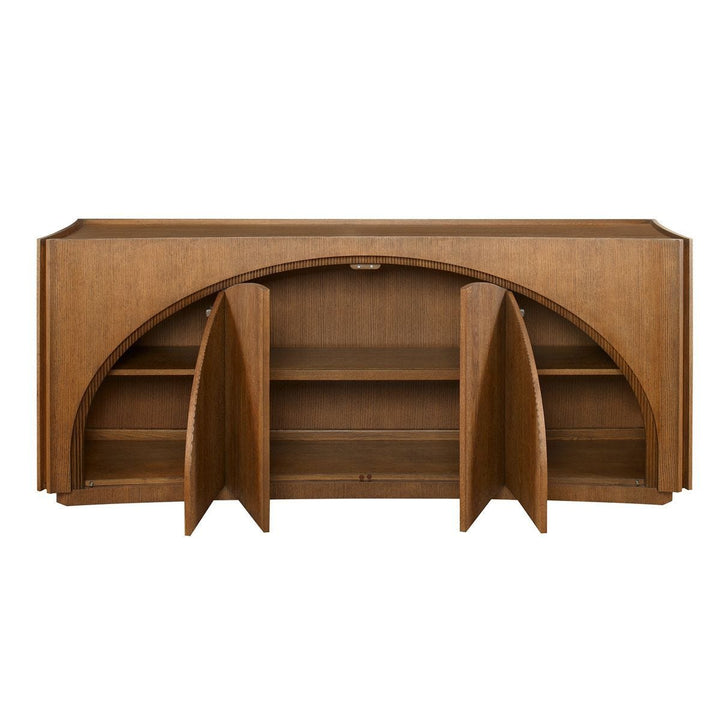 High Light, Lighted 4 Door Console Cabinet - undefined