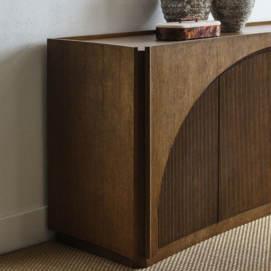 High Light, Lighted 4 Door Console Cabinet - undefined