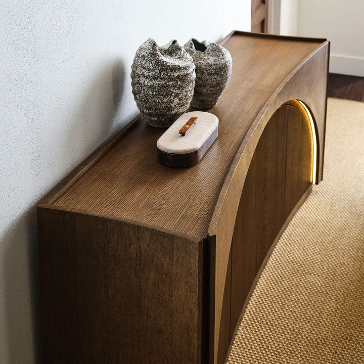 High Light, Lighted 4 Door Console Cabinet - undefined