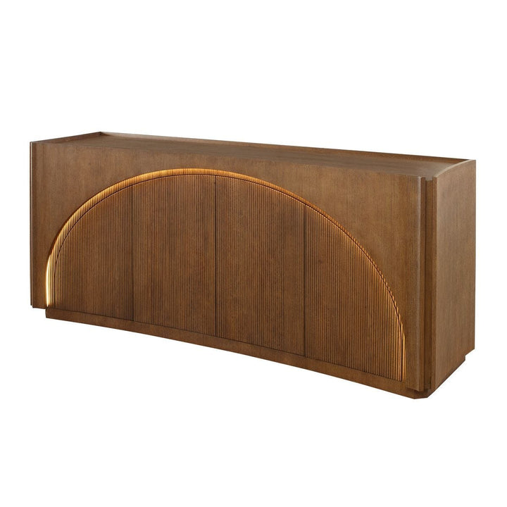 High Light, Lighted 4 Door Console Cabinet - undefined