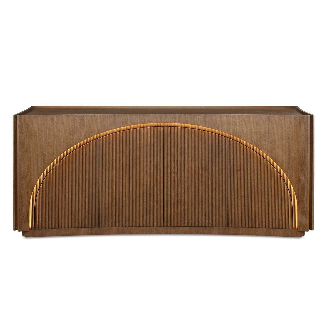 High Light, Lighted 4 Door Console Cabinet - undefined