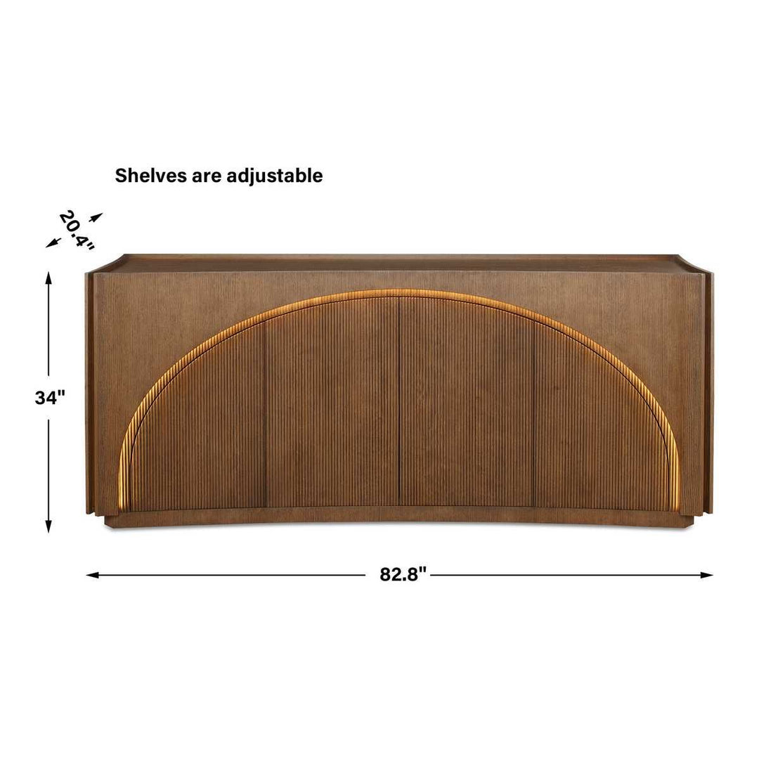 High Light, Lighted 4 Door Console Cabinet - undefined