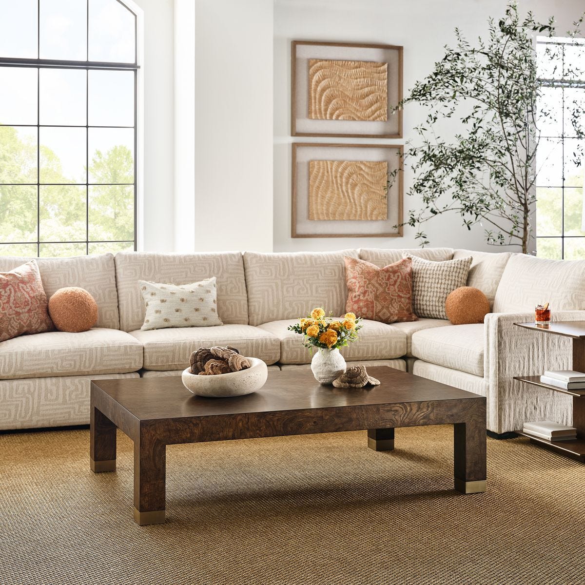 Ingrain Coffee Table in Cocoa Brown - undefined