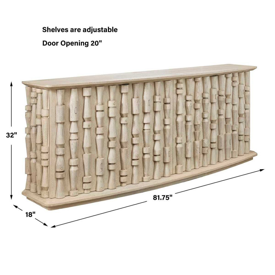 Spindle 4 Door Cabinet - undefined