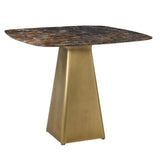 Equilateral Bistro Table in Michelangelo and Brass - undefined