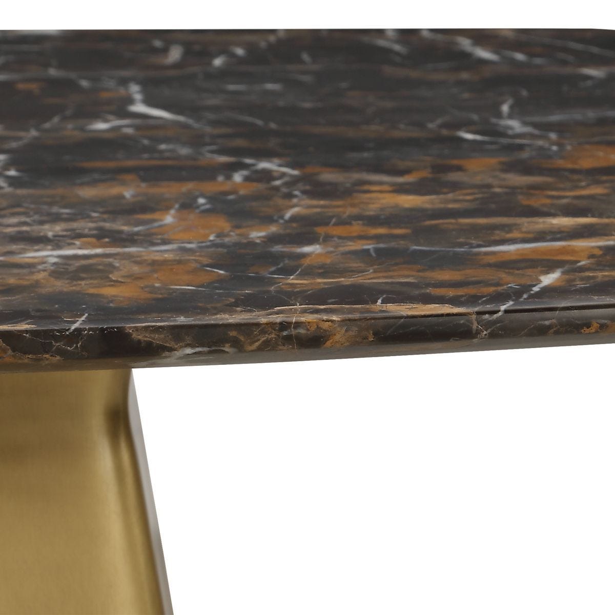 Equilateral Bistro Table in Michelangelo and Brass - undefined